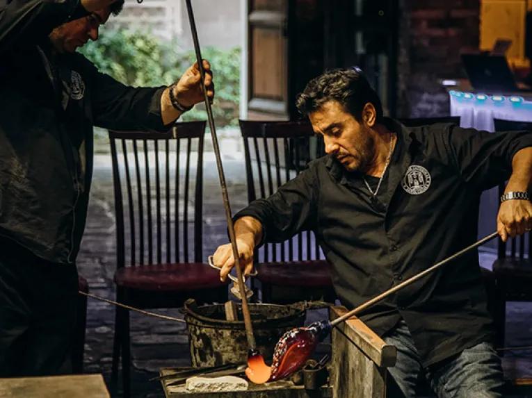 Glass blowing demonstration