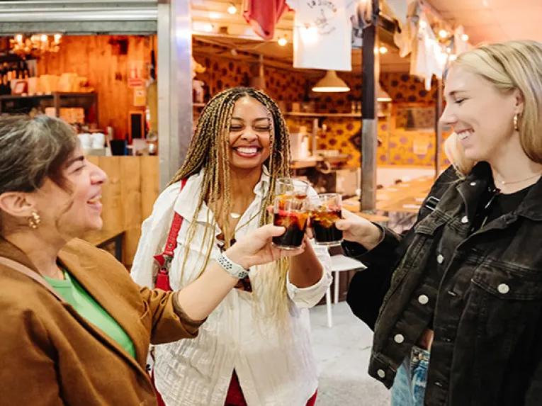 Toasting with friends