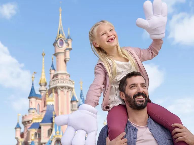Guests at Sleeping Beauty Castle, Disneyland® Park