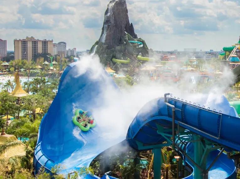 Honu of the Honu ika Moana waterslide at Universal Volcano Bay