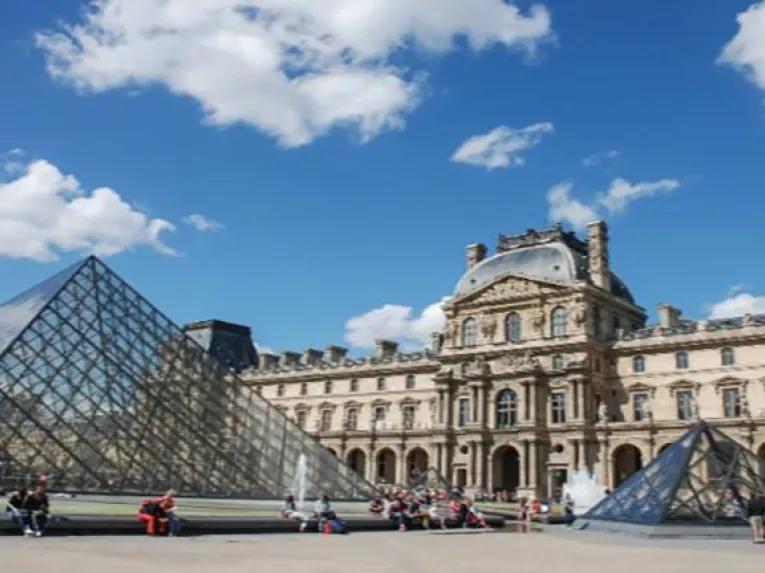 Outside the Louvre