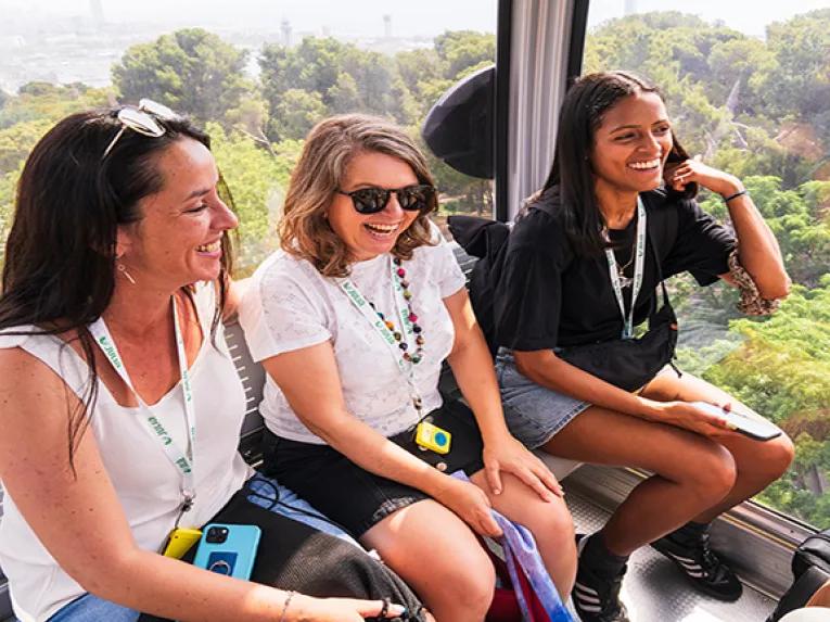 Friends on Cable Car