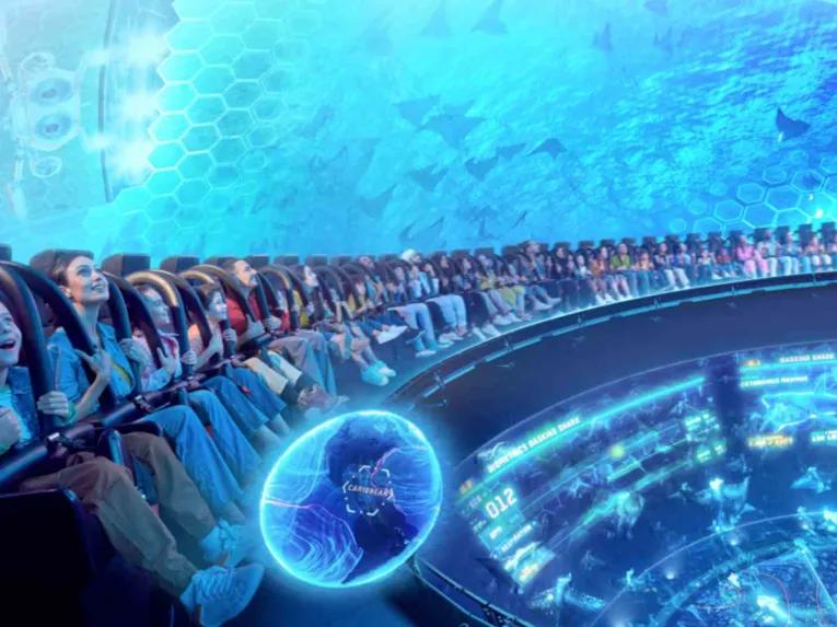 Thrilling Hypersphere 360° ride experience at SeaWorld Yas Island Abu Dhabi