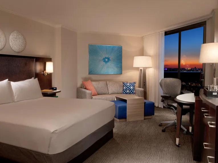 Epcot Fireworks View with 1 King Bed at the Hilton Orlando Buena Vista Palace Disney Springs® Area
