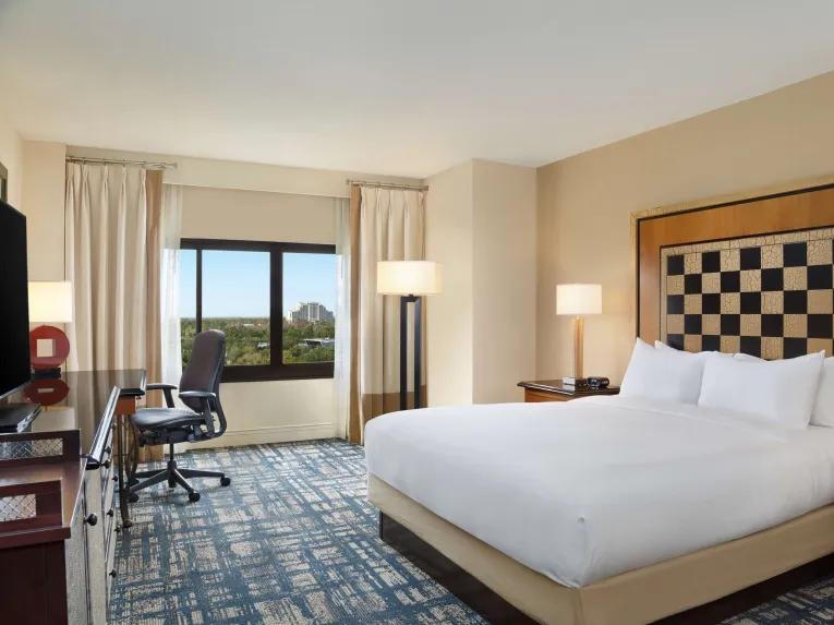 Guest Room with 1 King Bed at the Hilton Orlando Lake Buena Vista Disney Springs Area