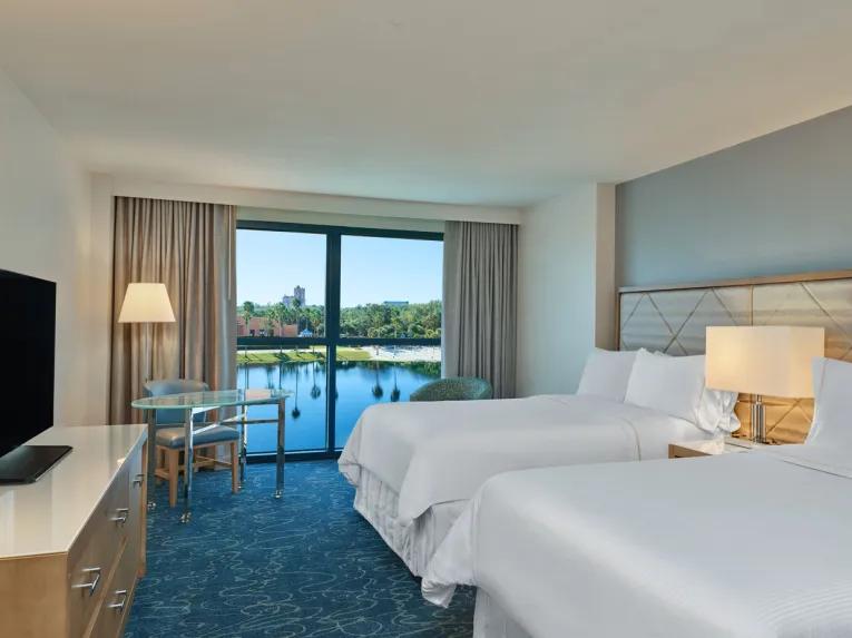 Traditional room with 2 queen beds and resort view at Walt Disney World Dolphin
