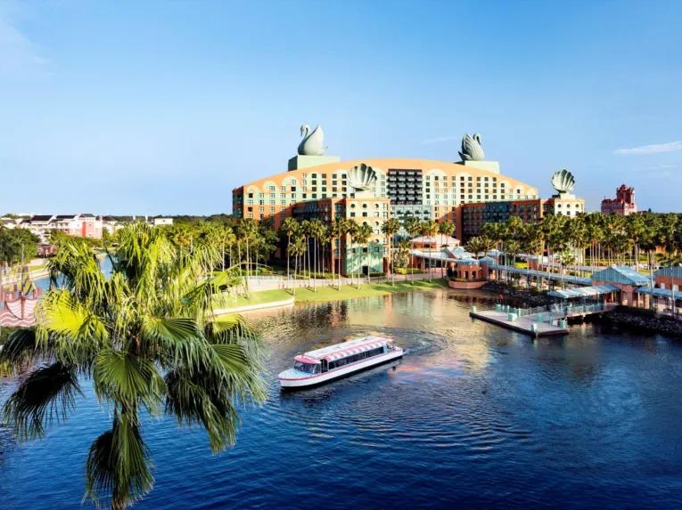 Walt Disney World Swan exterior and boat launch