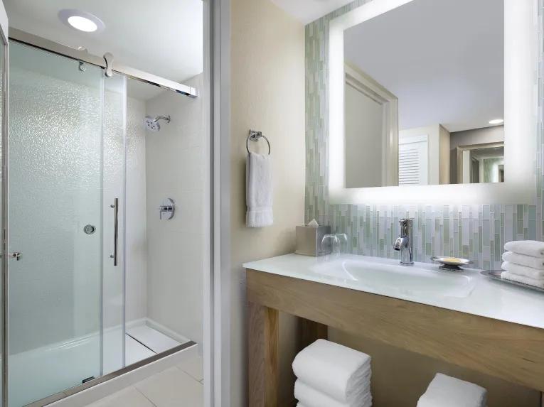 Guest bathroom at the Walt Disney World Swan