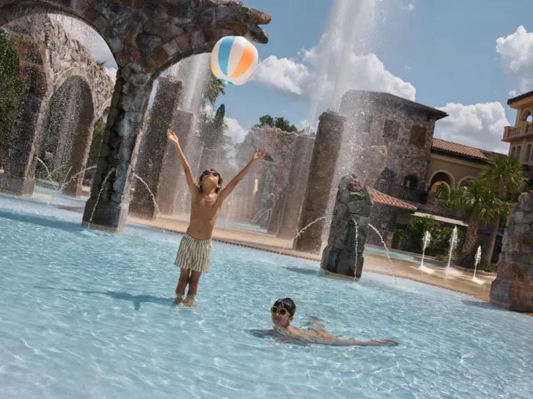 kids playing in the pool at the Four Seasons Orlando