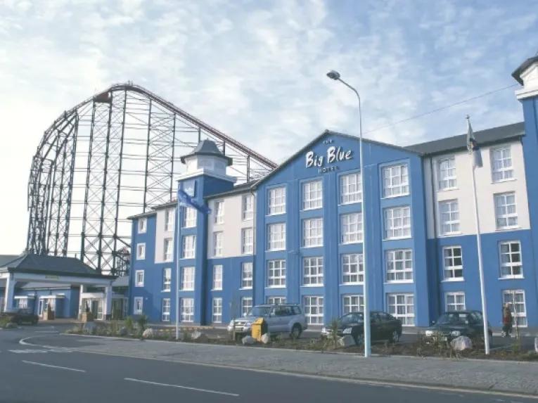 Blackpool Pleasure Beach Resort and big blue hotel