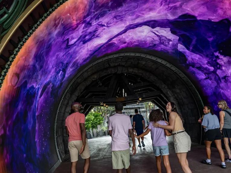 Guests passing through the portal to Dark Universe, Universal Epic Universe