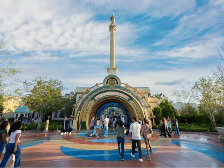 Entrance to the Wizarding World of Harry Potter at Epic Universe