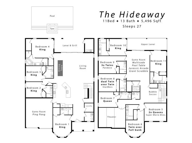 Encore Club at Reunion (7739) 11-bedroom Villa in Kissimmee